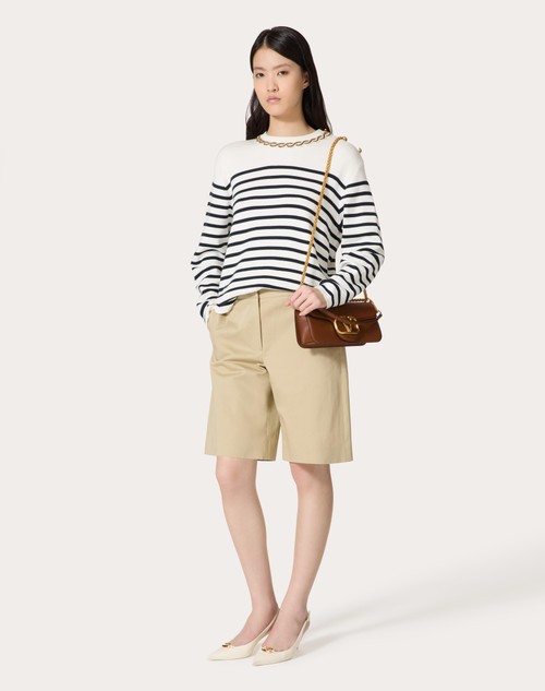 Red Valentino MAGLIA IN COTONE RICAMATA Comprare a buon mercato