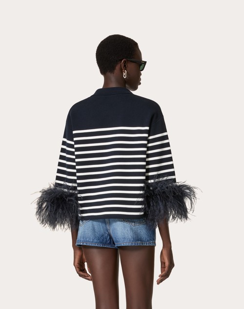 Red Valentino MAGLIA IN COTONE CON PIUME Flash Sale
