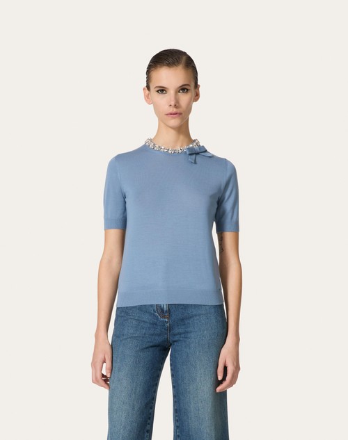 Red Valentino MAGLIA IN LANA RICAMATA Offerta esclusiva