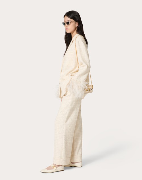 Red Valentino PANTALONI IN DELICATE TWEED Offerte giornaliere