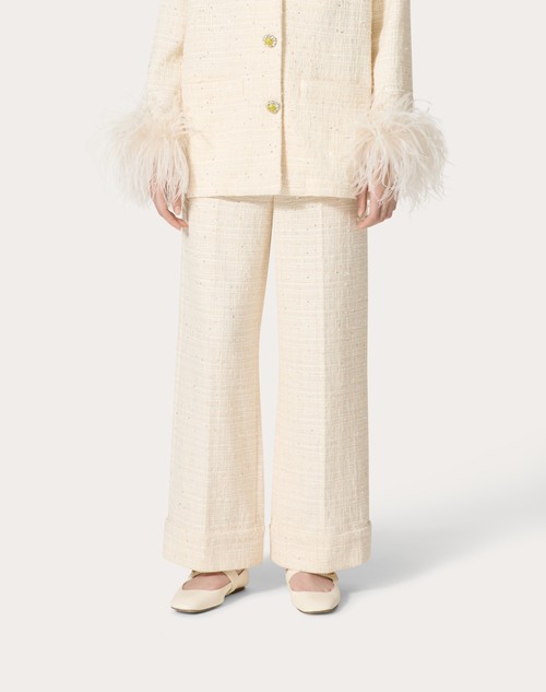 Red Valentino PANTALONI IN DELICATE TWEED Offerte giornaliere