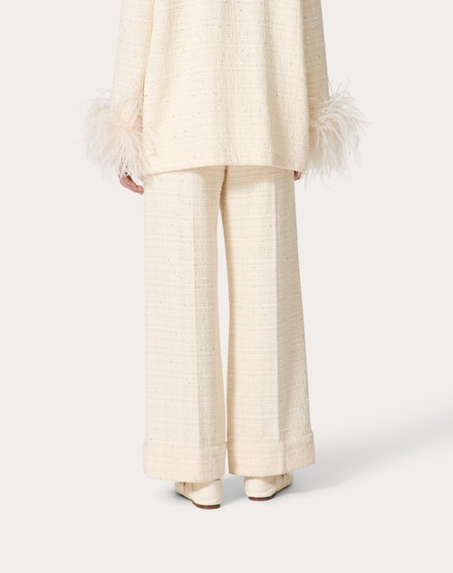 Red Valentino PANTALONI IN DELICATE TWEED Offerte giornaliere