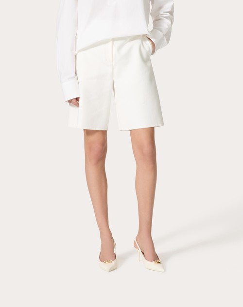 Red Valentino BERMUDA IN LIGHT DOUBLE SPLITTABLE GABARDINE Offerte speciali