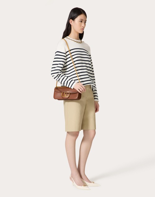 Red Valentino BERMUDA IN DIAGONAL COTTON LINEN Offerta settimanale