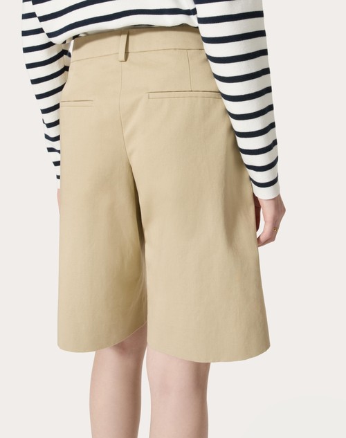 Red Valentino BERMUDA IN DIAGONAL COTTON LINEN Offerta settimanale