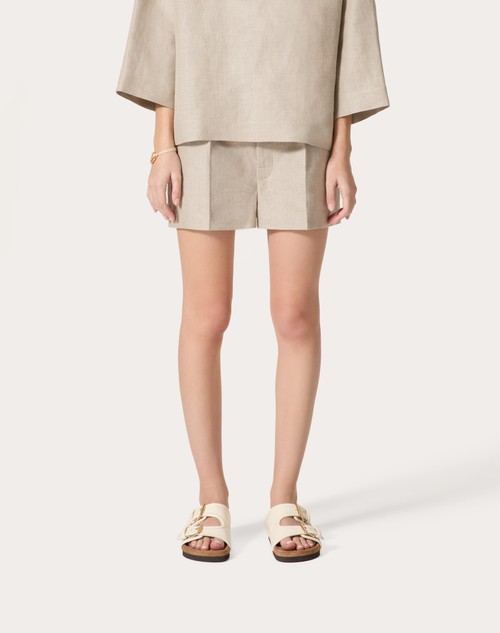 Red Valentino BERMUDA IN TELA LINO Ultimo giorno