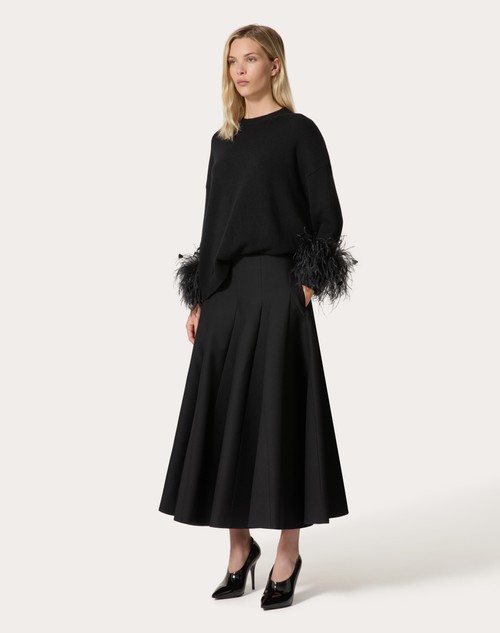 Red Valentino GONNA MIDI IN CREPE COUTURE Solo un giorno rimasto