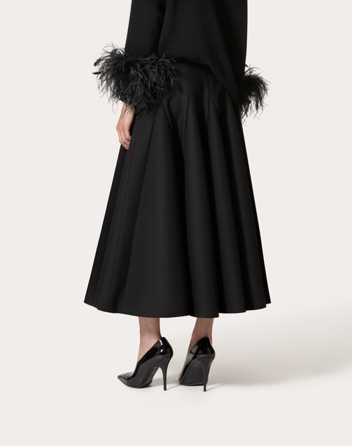 Red Valentino GONNA MIDI IN CREPE COUTURE Solo un giorno rimasto