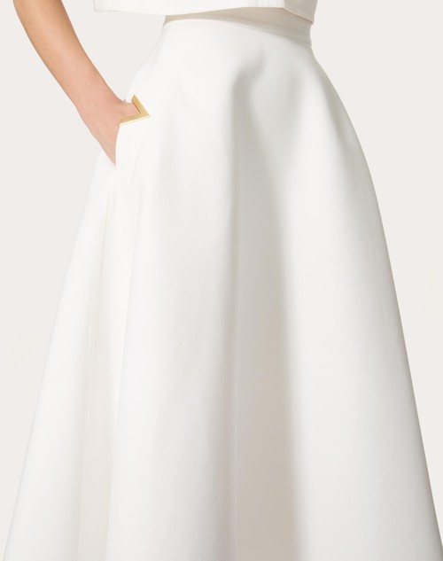 Red Valentino GONNA MIDI IN LIGHT DOUBLE SPLITTABLE GABARDINE Officina