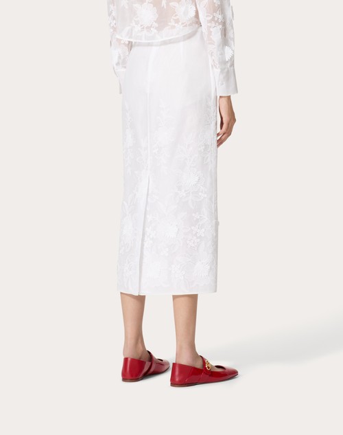 Red Valentino GONNA MIDI IN CAMELLIA ORGANDIS Limitato a 3 giorni