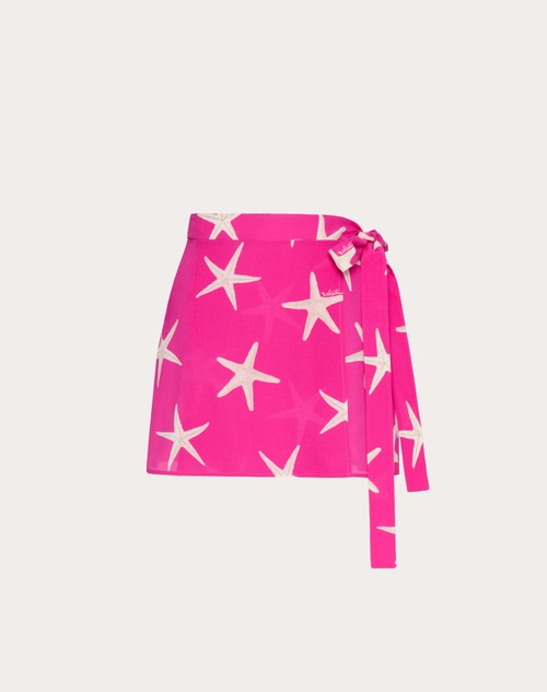 Red Valentino GONNA IN CREPE DE CHINE STARFISH Esporta salva