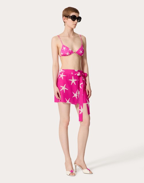 Red Valentino GONNA IN CREPE DE CHINE STARFISH Esporta salva