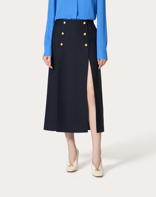 Red Valentino GONNA MIDI IN CREPE COUTURE In vendita