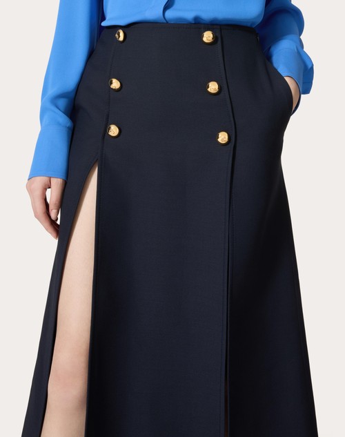 Red Valentino GONNA MIDI IN CREPE COUTURE In vendita