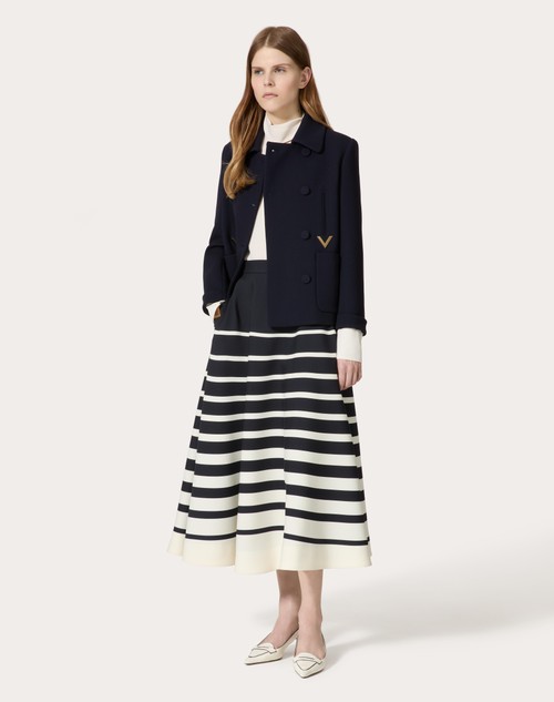 Red Valentino GONNA MIDI IN CREPE COUTURE VALENTINO ROOMVIEW 50% di sconto per tempo limitato
