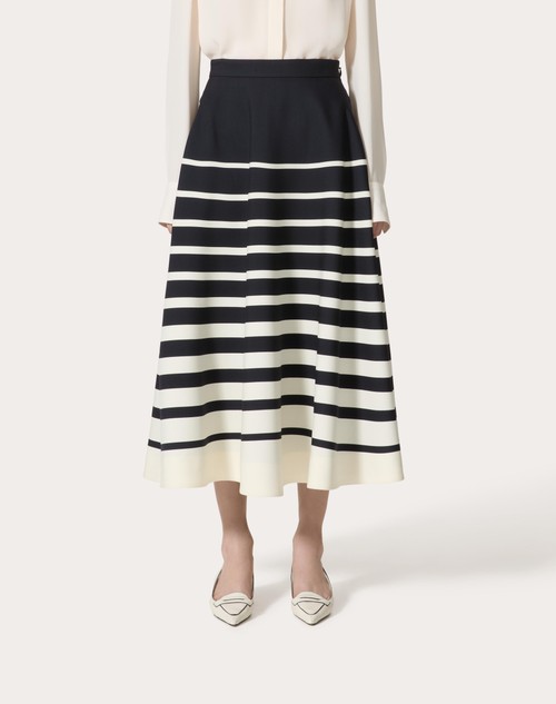 Red Valentino GONNA MIDI IN CREPE COUTURE VALENTINO ROOMVIEW 50% di sconto per tempo limitato