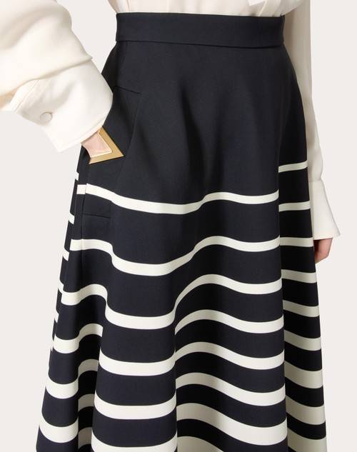 Red Valentino GONNA MIDI IN CREPE COUTURE VALENTINO ROOMVIEW 50% di sconto per tempo limitato