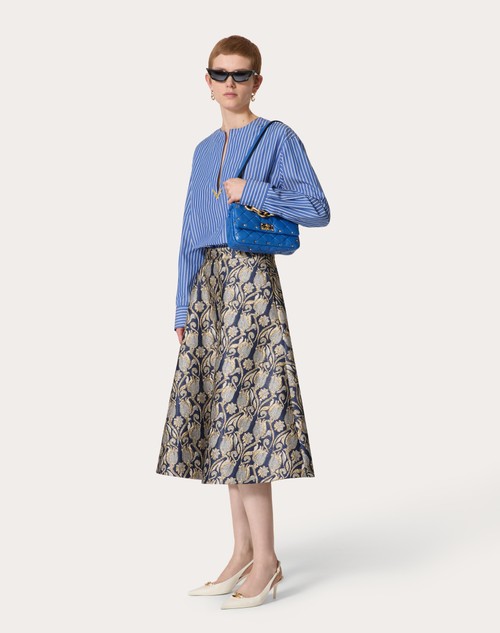 Red Valentino GONNA MIDI IN BROCCATO METAMORPHOS TULIPS Sconti questo mese