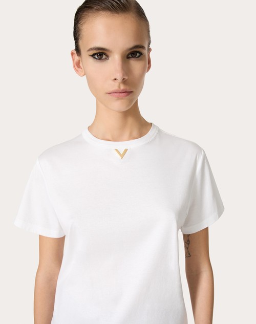 Red Valentino T-SHIRT IN COTTON JERSEY Vendita