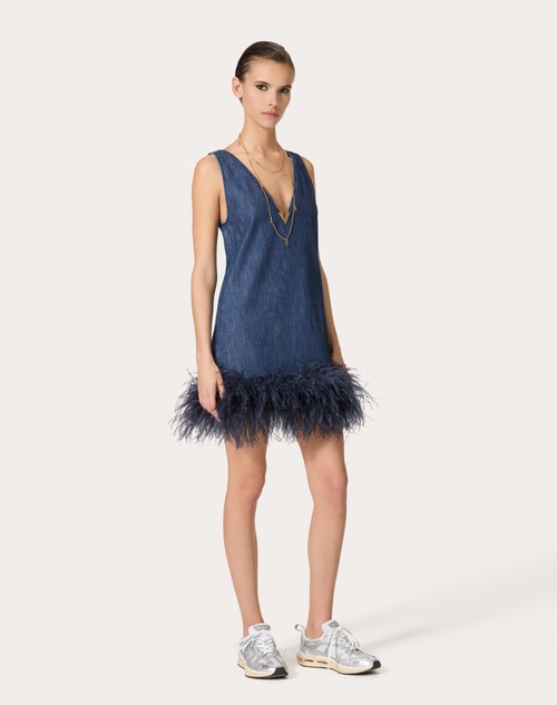 Red Valentino ABITO CORTO IN CHAMBRAY DENIM Acquista Ora