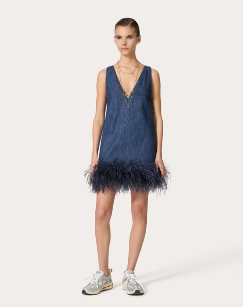 Red Valentino ABITO CORTO IN CHAMBRAY DENIM Acquista Ora