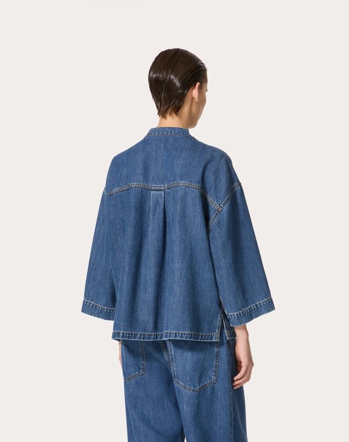 Red Valentino KAFTANO IN DENIM BLU MEDIO Promozione Limitata