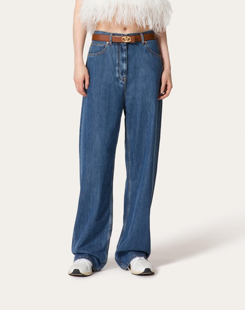 Red Valentino PANTALONI IN DENIM BLU MEDIO Fino Al -60%