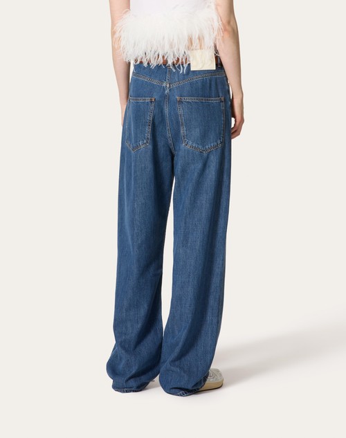 Red Valentino PANTALONI IN DENIM BLU MEDIO Fino Al -60%