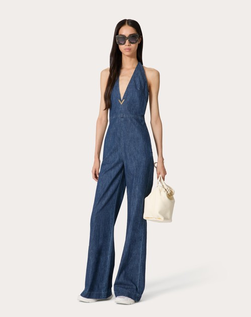 Red Valentino TUTA IN CHAMBRAY DENIM Affare Del Giorno