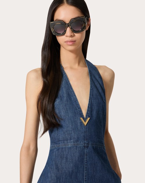 Red Valentino TUTA IN CHAMBRAY DENIM Affare Del Giorno