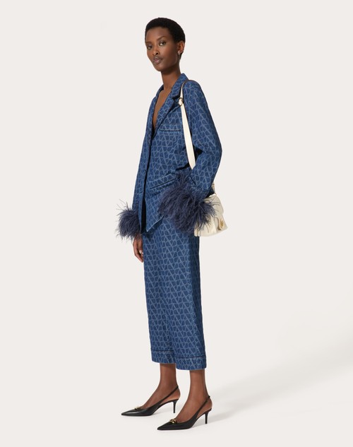 Red Valentino PANTALONI IN DENIM TOILE ICONOGRAPHE MEDIUM BLUE Sottocosto