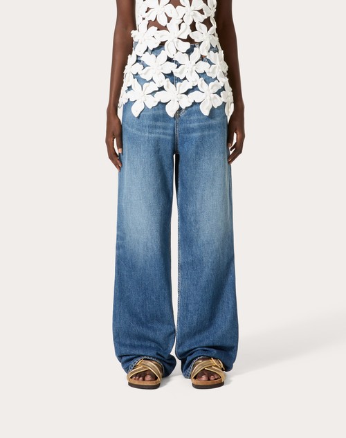 Red Valentino PANTALONI IN MEDIUM BLUE DENIM Outlet