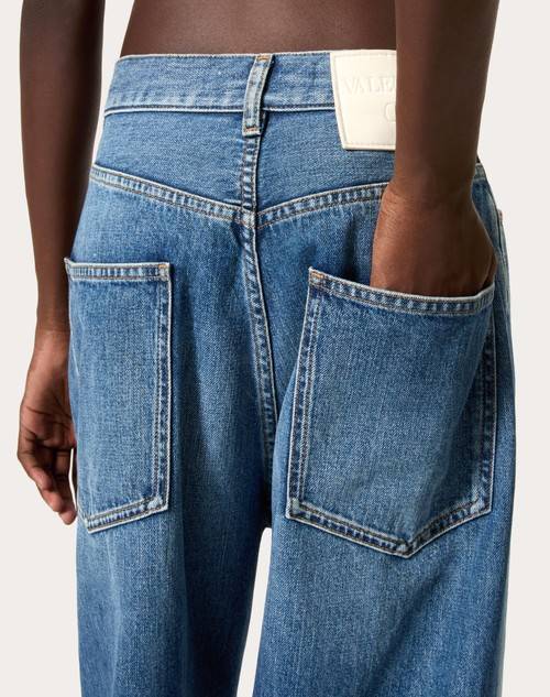 Red Valentino PANTALONI IN MEDIUM BLUE DENIM Outlet