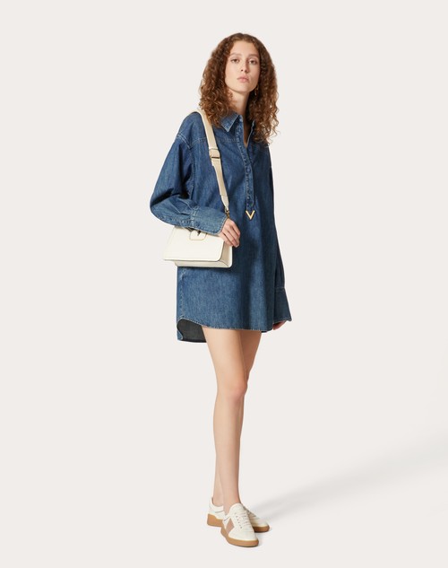 Red Valentino ABITO IN CHAMBRAY DENIM Saldi
