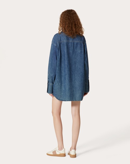 Red Valentino ABITO IN CHAMBRAY DENIM Saldi