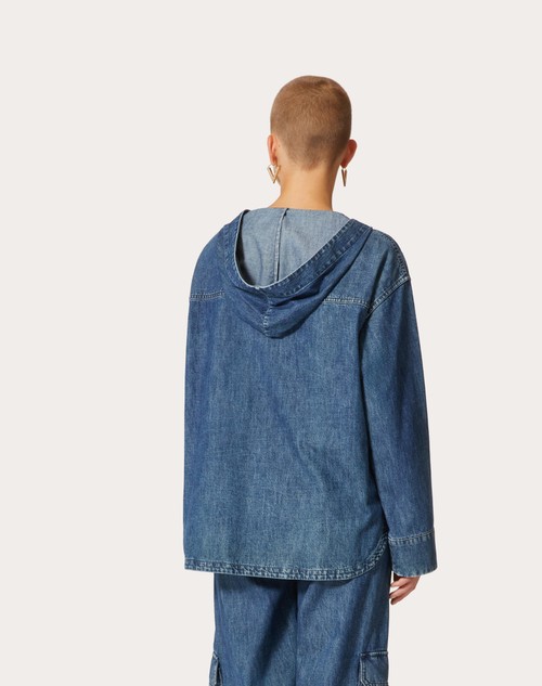 Red Valentino KAFTANO IN CHAMBRAY DENIM Offerte
