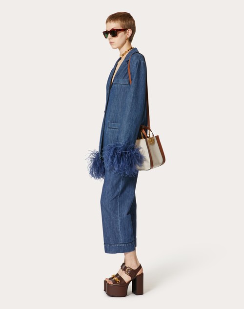 Red Valentino PANTALONE IN CHAMBRAY DENIM I Più Venduti