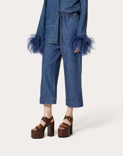 Red Valentino PANTALONE IN CHAMBRAY DENIM I Più Venduti