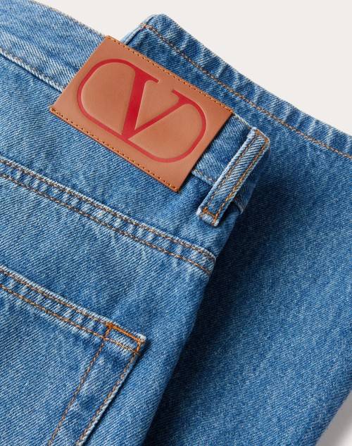 Red Valentino PANTALONE IN MEDIUM BLUE DENIM Nuova