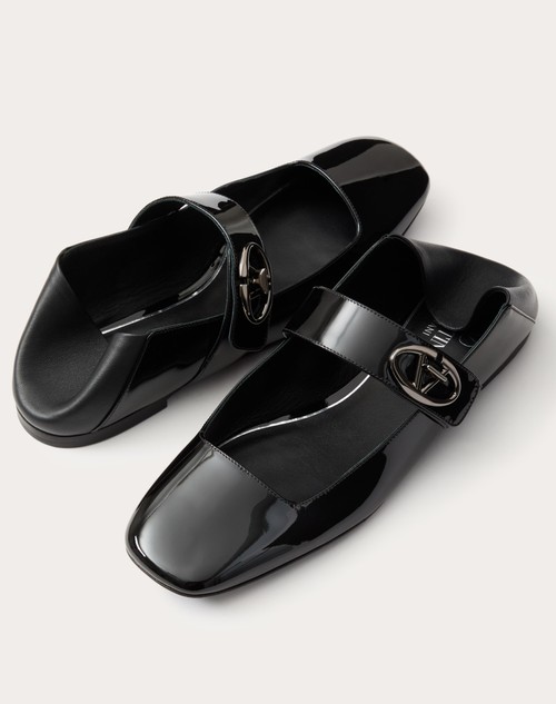 Red Valentino BALLERINA MARY-JANE VLOGO LOCKER IN VERNICE Prezzo di fabbrica