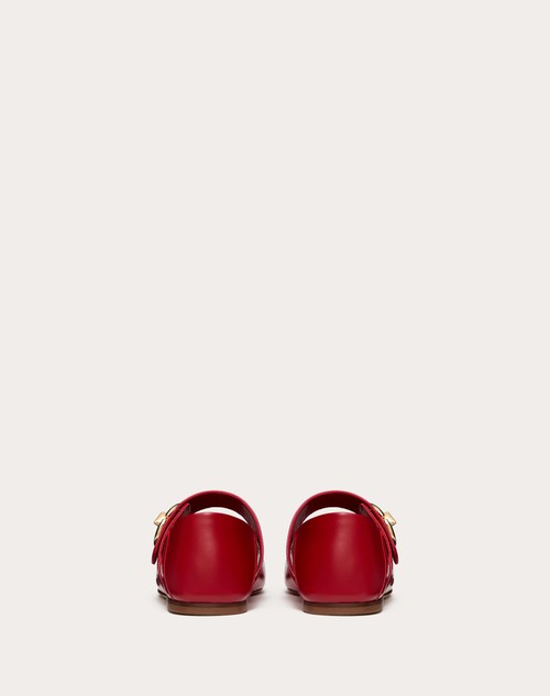 Red Valentino BALLERINA MARY-JANE VLOGO LOCKER IN NAPLACK Flash Sale