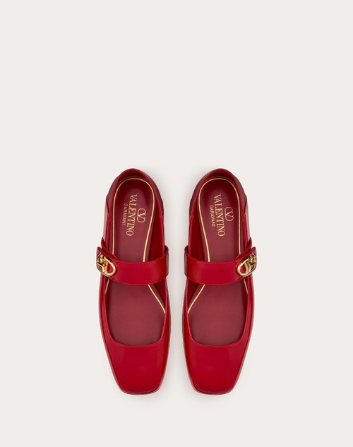 Red Valentino BALLERINA MARY-JANE VLOGO LOCKER IN NAPLACK Flash Sale