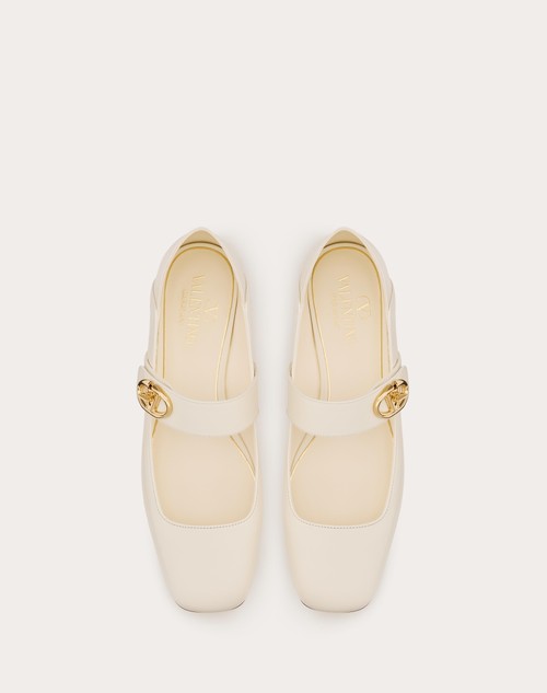 Red Valentino BALLERINA MARY-JANE VLOGO LOCKER IN VITELLO Shopping online