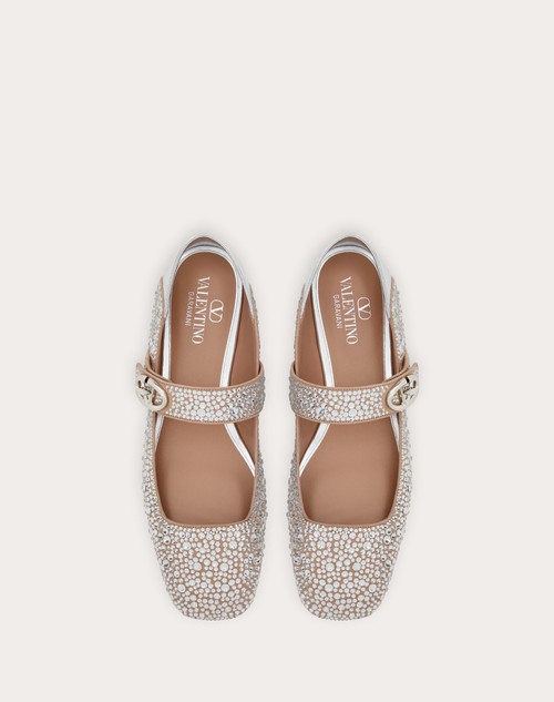 Red Valentino BALLERINA MARY-JANE VLOGO LOCKER CON CRISTALLI Black Friday