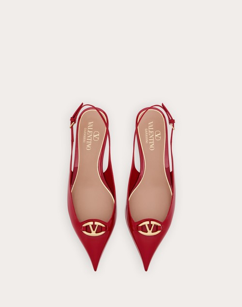 Red Valentino BALLERINA SLINGBACK VLOGO THE BOLD EDITION IN VERNICE 20MM Cyber Monday