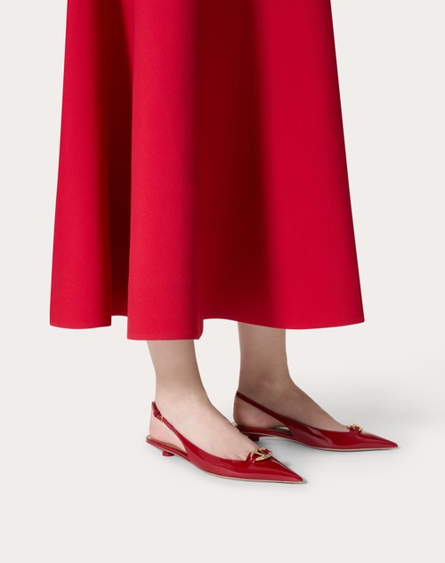 Red Valentino BALLERINA SLINGBACK VLOGO THE BOLD EDITION IN VERNICE 20MM Cyber Monday