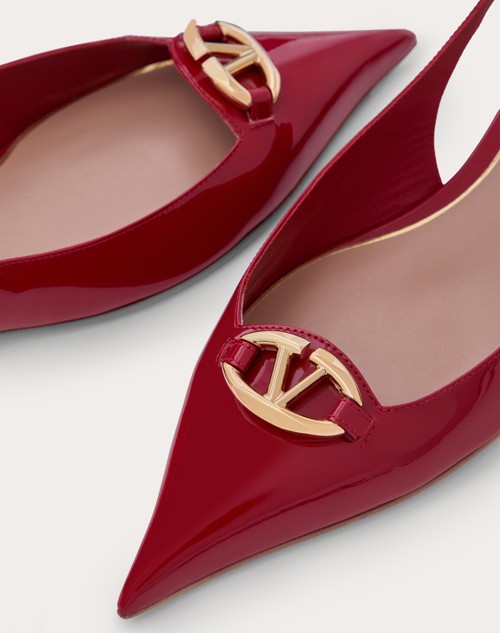 Red Valentino BALLERINA SLINGBACK VLOGO THE BOLD EDITION IN VERNICE 20MM Offerta natalizia
