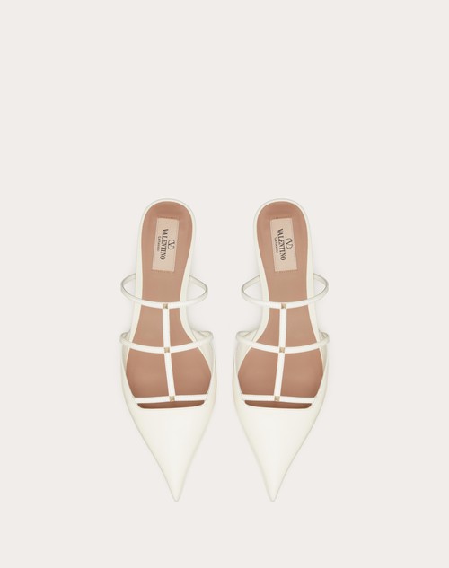 Red Valentino MULE ROCKSTUD WISPY IN VITELLO 20MM Smaltimento dello stoccaggio