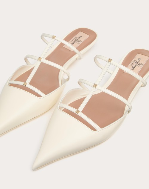 Red Valentino MULE ROCKSTUD WISPY IN VITELLO 20MM Smaltimento dello stoccaggio