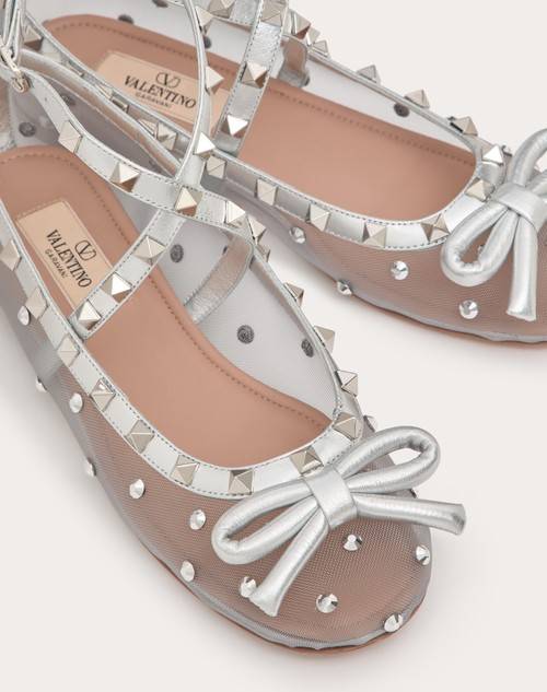 Red Valentino BALLERINA ROCKSTUD IN RETE CON CRISTALLI Online Outlet